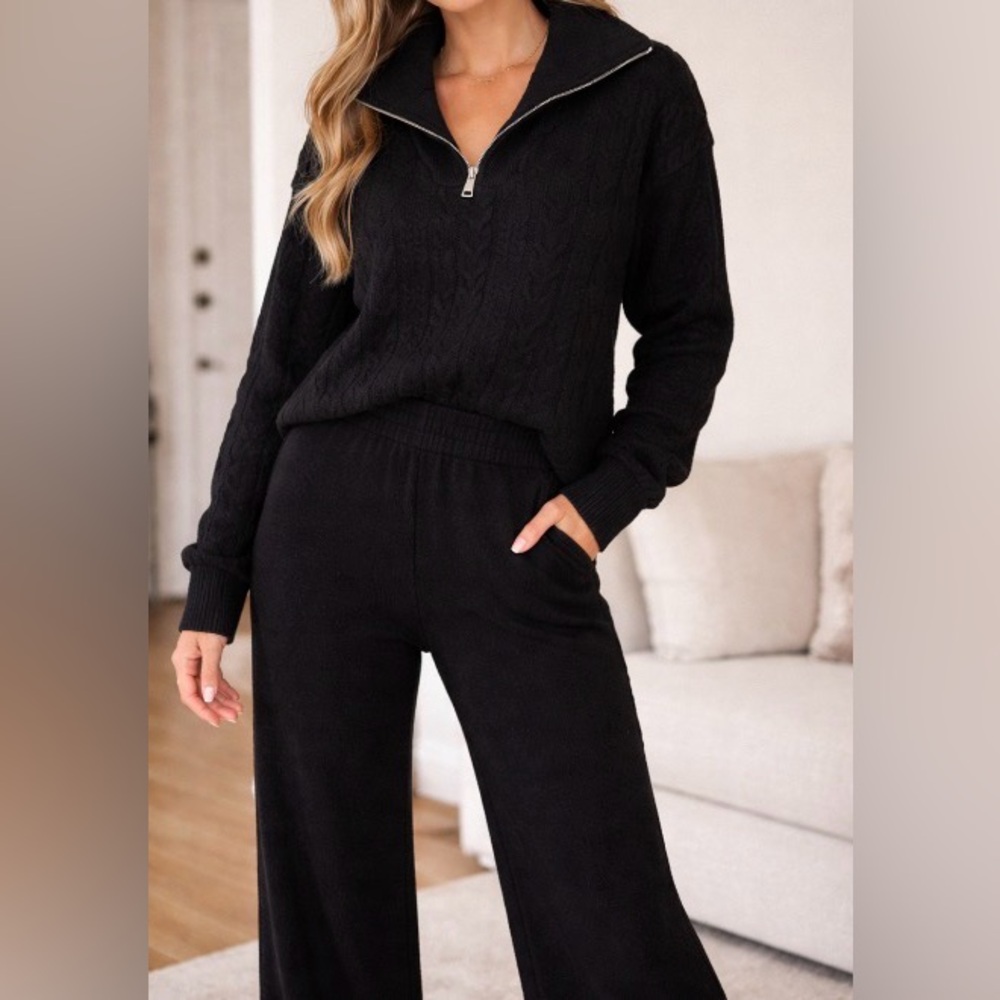 Set: NWT Black Knit Sweater and Pants Set